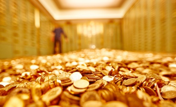 Las 8.000.000 de monedas que se descargaron en el Parlamento de Berna.
