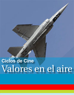 Cartel del ciclo de cine "Valores en el aire".