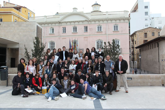 Los participantes en el @CE-IP tras la entrega de premios en el Palacio de Colomina.