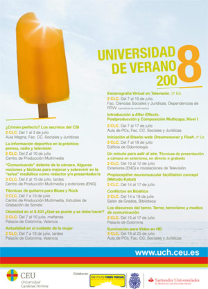 Cartel de los Cursos de Verano 2008.