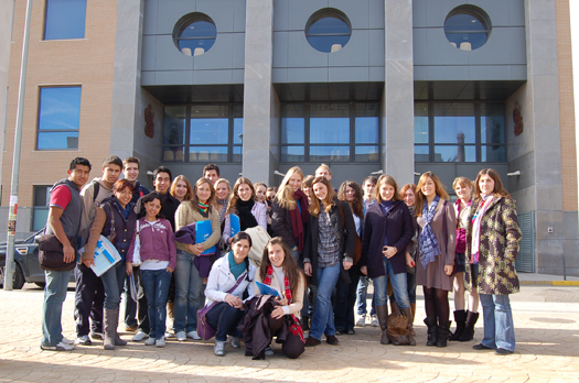 El grupo de estudiantes Erasmus, durante la Jornada de Bienvenida.