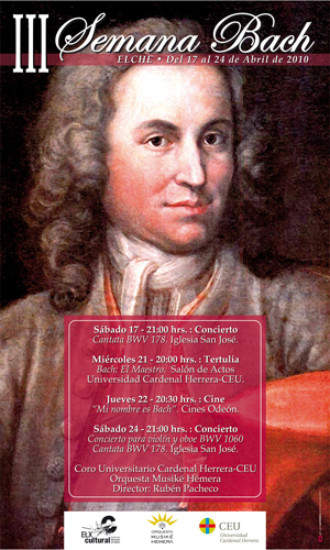 Cartel de la III Semana Bach, en Elche.