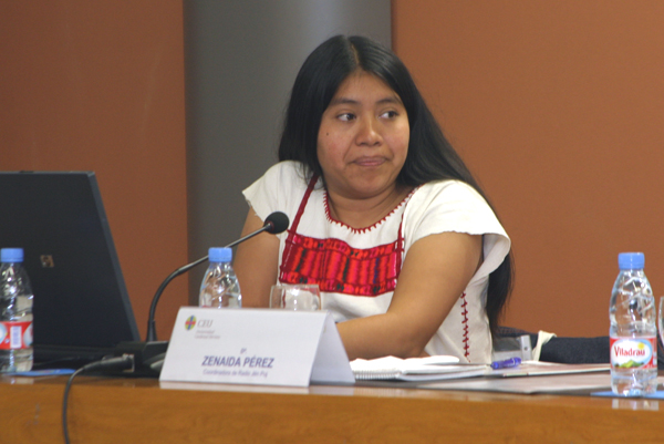 Zenaida Pérez, coordinadora de Radio Jën Poj, emisora comunitaria de la región mexicana de Oaxaca.