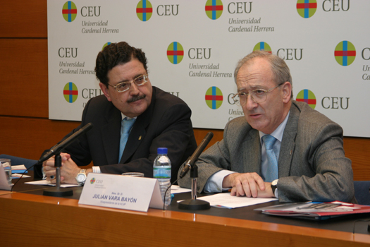 José Alberto Parejo y Julián Vara en la inauguración de las Jornadas.
