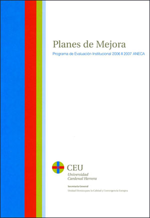 Portada del volumen de los Planes de Mejora correspondientes al Programa de Evaluación Institucional 2006-2007 de la ANECA.