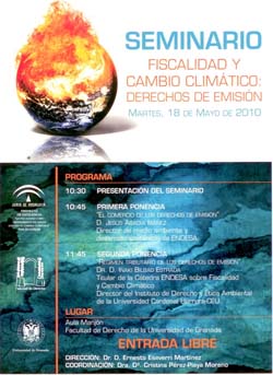 Cartel del Seminario del seminario celebrado en la Universidad de Granada.