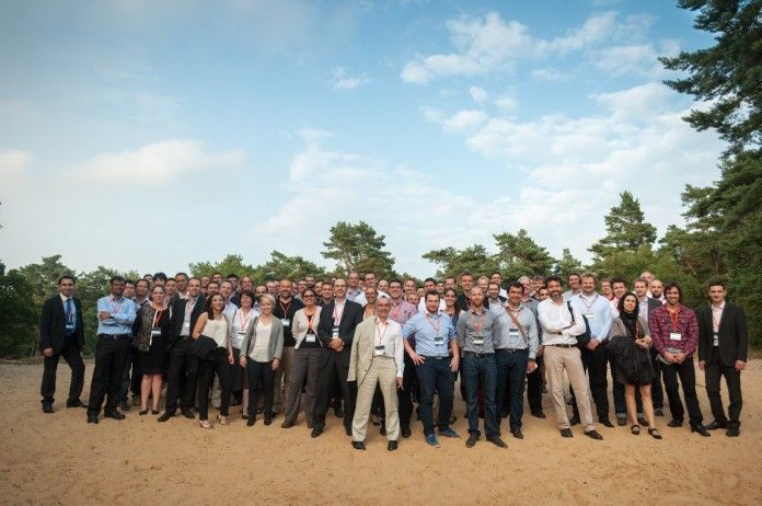 Fernando Sánchez, director de la ESET, con los participantes en la 12th International Conference on Flow Processing in Composite Materials (FPCM 12).