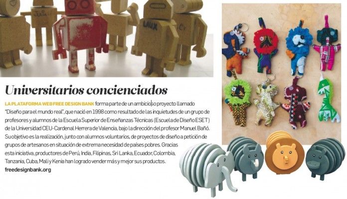 El proyecto Free Design Bank de la CEU-UCH, entre los diez proyectos solidarios seleccionados por la revista Arquitectura y Diseño, en su número 166.