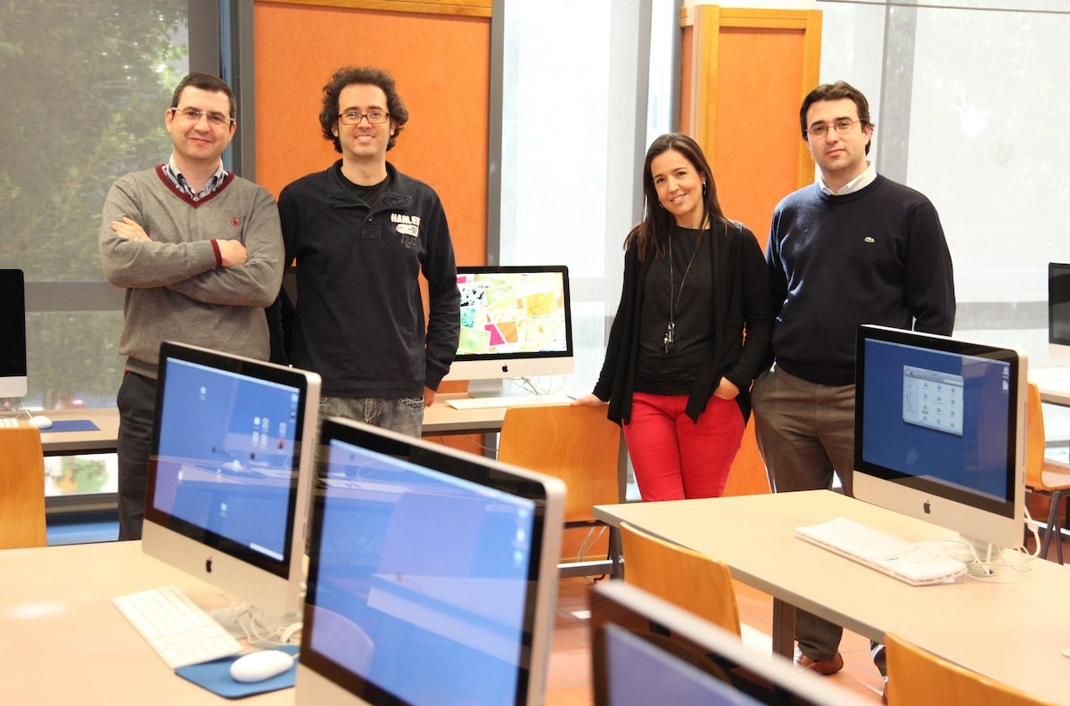 Los investigadores del Grupo ESAI de la CEU-UCH Juan Pardo, Francisco Zamora, Paloma Botella y Pablo Romeu.