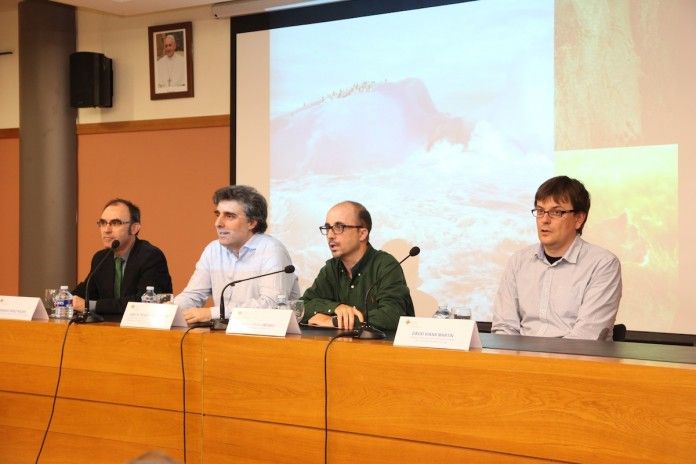 Los profesores Ignacio Pérez, José Penadés, Enric Poch y David Viana, durante la sesión de CEU Descubre.