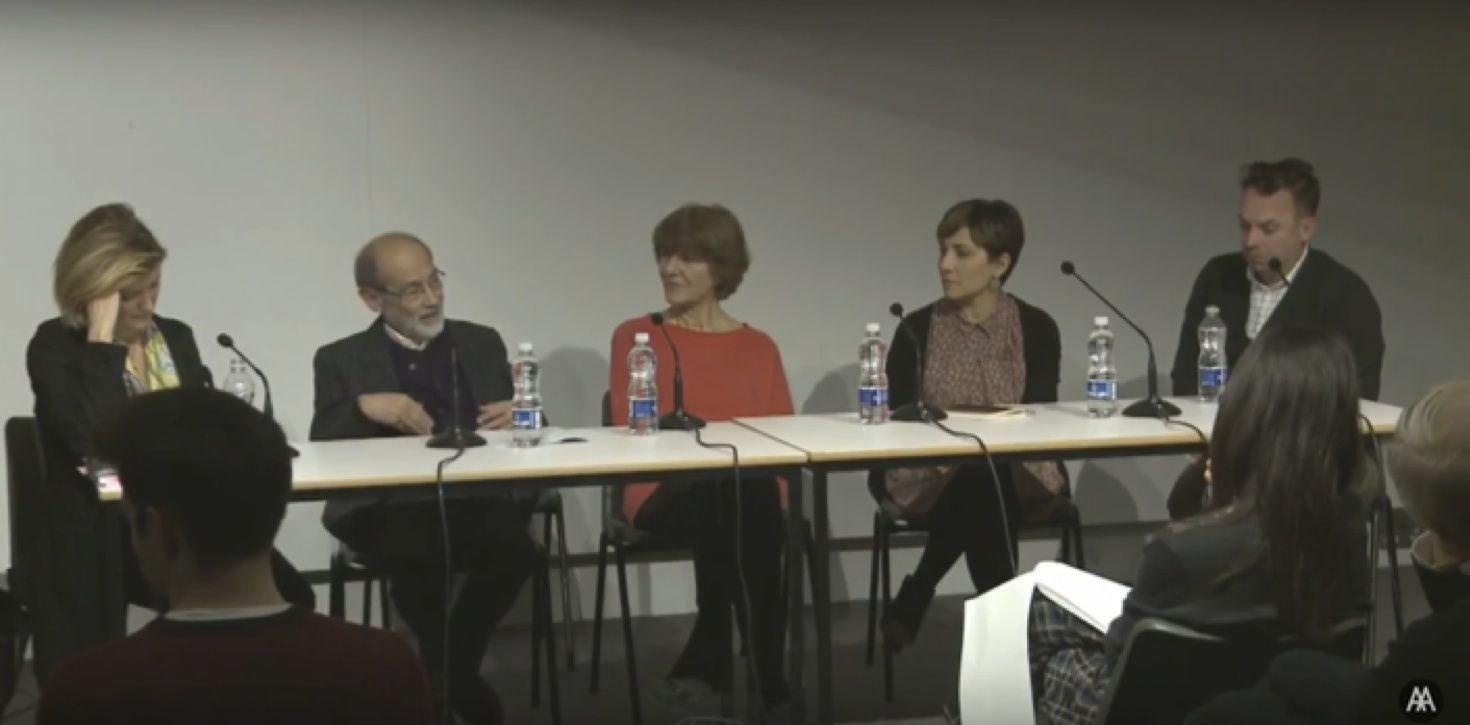 La profesora Ana Ábalos, durante la mesa redonda celebrada en la Architectural Association de Londres.