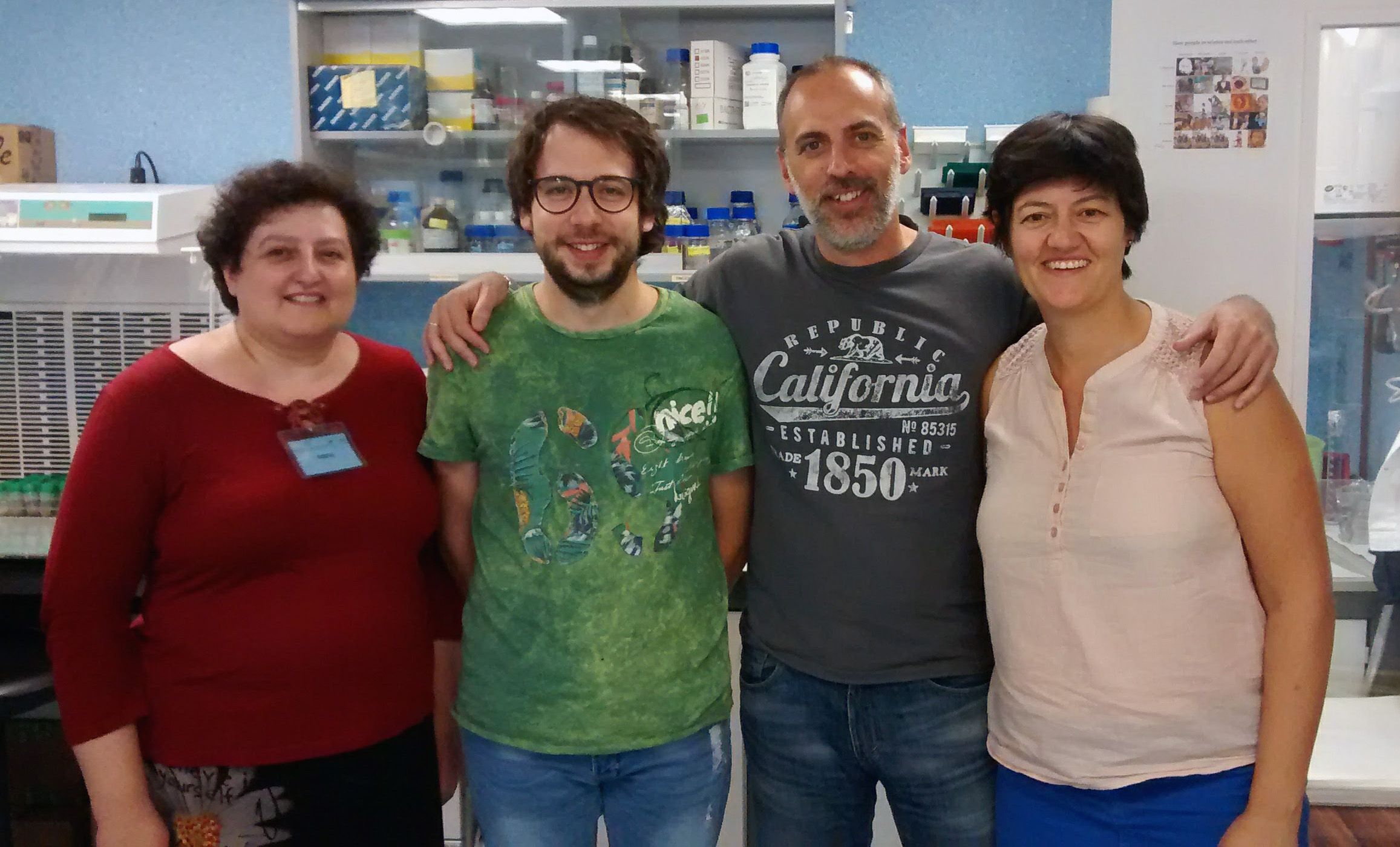 M.ª Auxiliadora Dea, Manuel Adell, David Carmena y Paula Sánchez, miembros del equipo investigador.