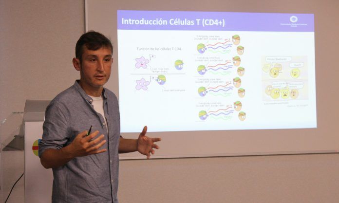 Enric Mocholí, alumni CEU UCH, en el ciclo CEU Descubre, donde ha presentado los resultados más recientes de su trayectoria investigadora.