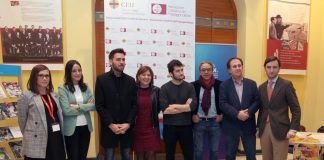 El juez Eloy Velasco y los portavoces en Les Corts, en el Congreso sobre corrupción política y regeneración democrática