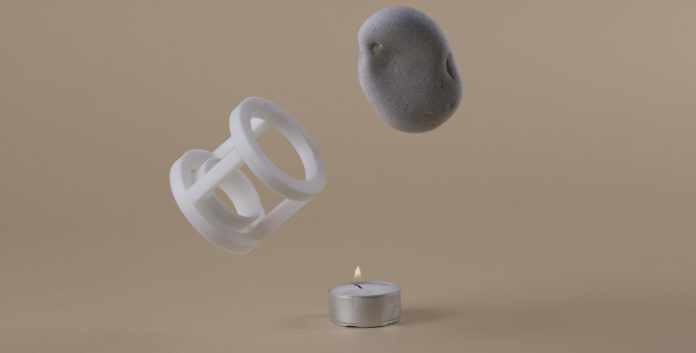 El portavelas Pedra, de Josep Pedro, de la colección 'frombitstoatoms' del Máster en Diseño de Producto de la CEU UCH.