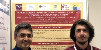 Trastornos mentales y consumo de drogas: dos investigaciones de estudiantes, en un Congreso Mundial El profesor de Medicina de la CEU UCH en Castellón Gonzalo Haro y el estudiante Iván Echeverria, autores de la investigación sobre cocaína y depresión, en el III Congreso Mundial de Patología Dual.