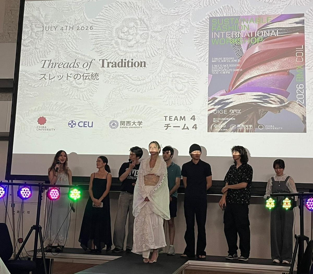 Estudiantes del CEU y de universidades japonesas presentan yukatas sostenibles en Japón.