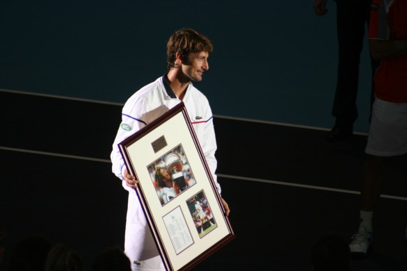 Ferrero en el homenaje que recibió en el Open 500. / Equelite