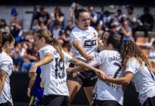 El València CF, a una eliminatoria de volver a Liga F tras vencer al Alba Fundación (4-3)